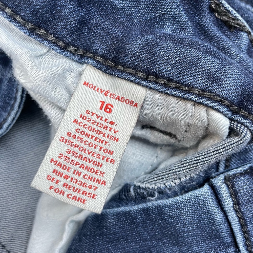 Molly & Isadora Size 16 Girlfriend Jeans Distressed Stretch Mid Rise - Picture 8 of 9